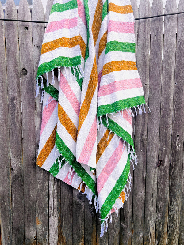 Kiwi Koast Beach Blanket l Mexican Blanket l Throw