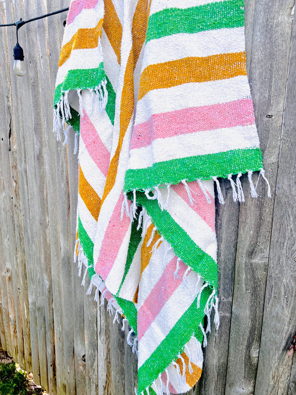 Kiwi Koast Beach Blanket l Mexican Blanket l Throw