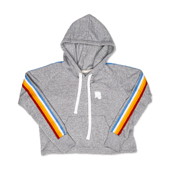 Women's Camp Striped Crop Hoodie