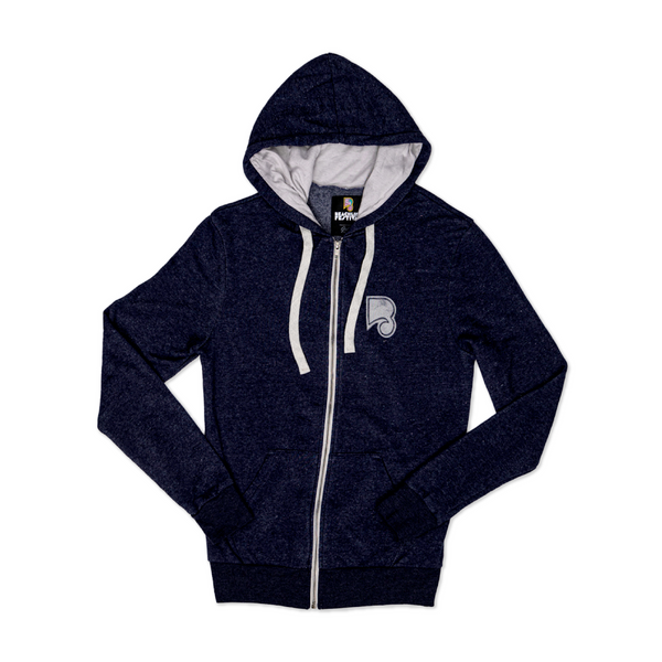 Unisex Navy Zip Hoodie