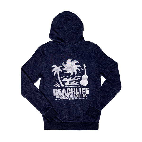 Unisex Navy Zip Hoodie