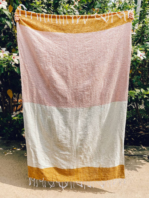 Sustainable Recycled Throw Blanket - Sunrise