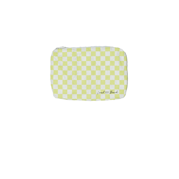 Water Resistant Tyvek Pouch - Yellow Checker