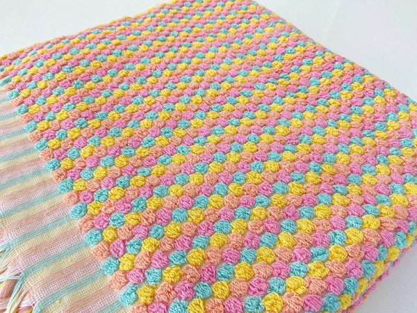 Soft + Thick Bath or Beach Towel - Pink/Yellow