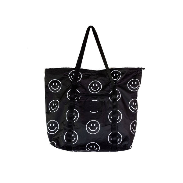 Water Resistant Tyvek Shoulder Tote - Smiley